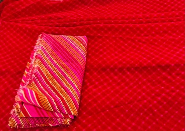 Designer Pink Georgette Pre-Stitched Saree – Effortless Elegance - Image 2