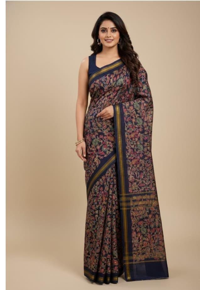 Designer Printed Silk Saree for Festive & Casual Occasions