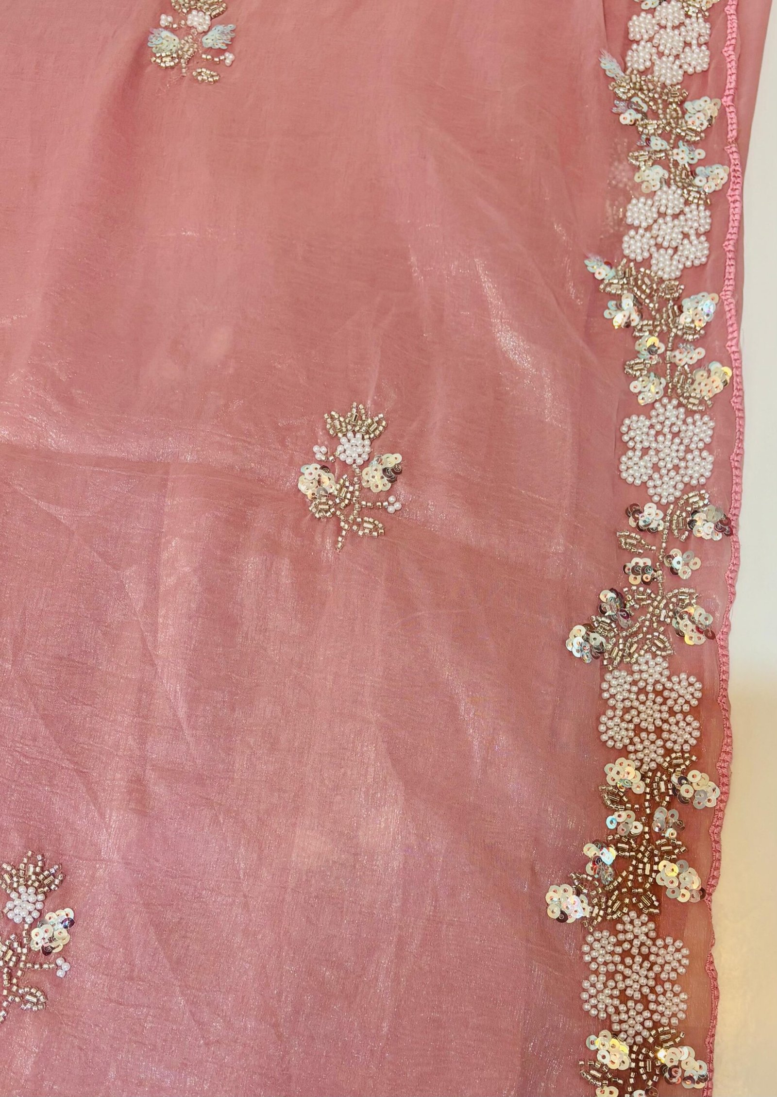 Stylish Sequin Embroidered Crush Saree – Party & Occasion Wear - Image 3
