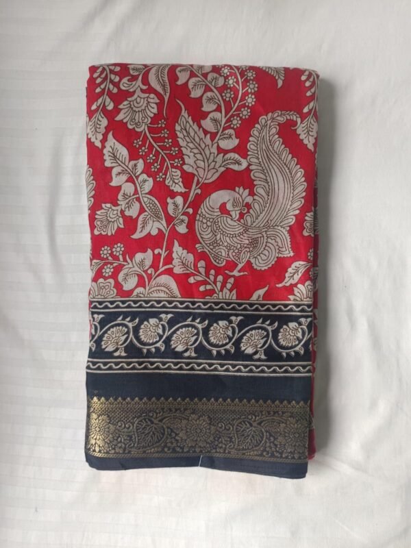 Mangalgiri Printed Soft Mulmul Cotton Saree – Lightweight & Elegant - Image 2
