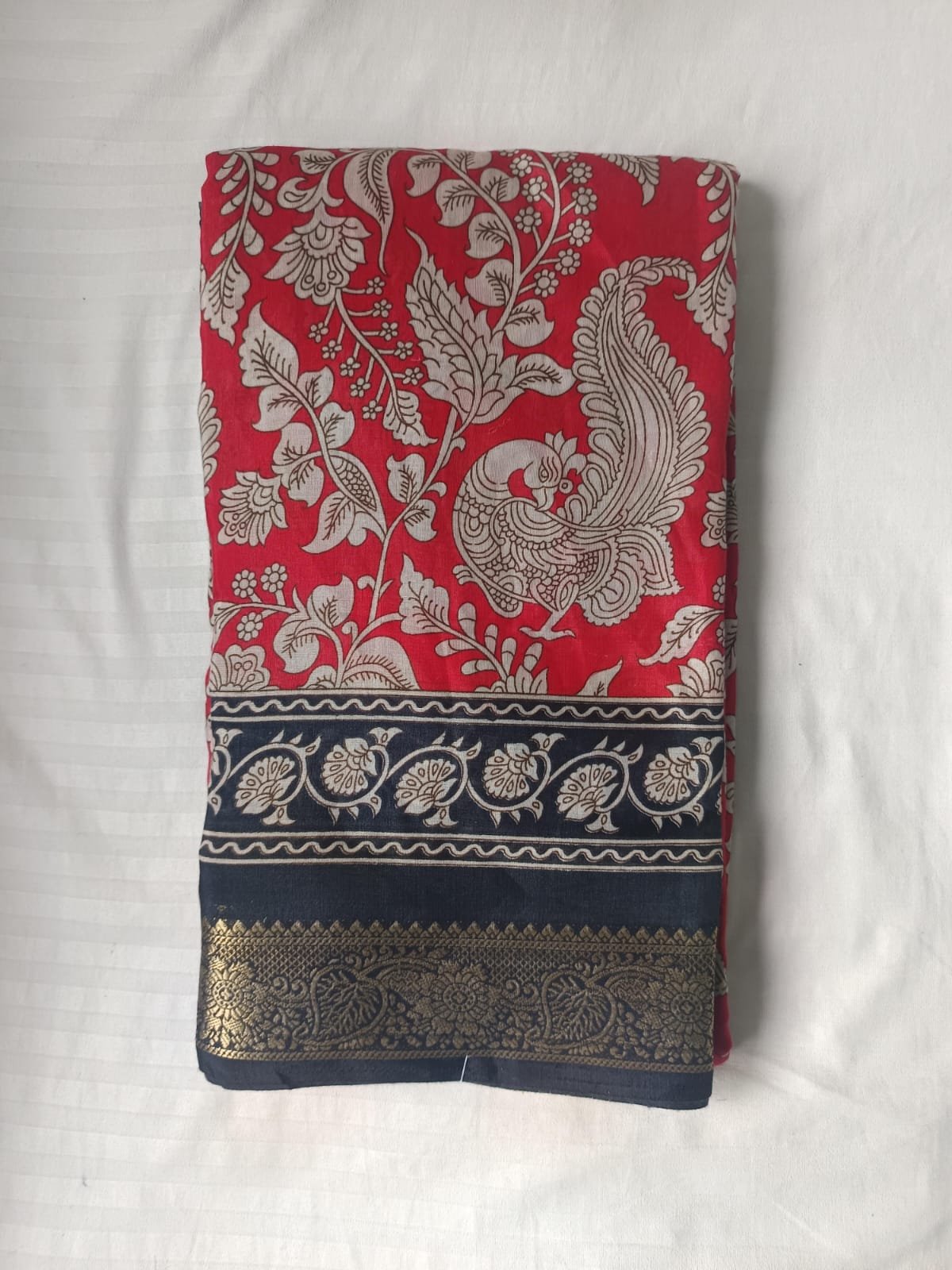 Mangalgiri Printed Soft Mulmul Cotton Saree – Lightweight & Elegant - Image 2