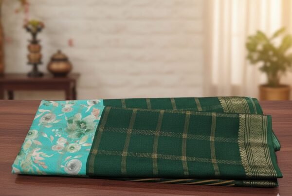 Premium Viscose Silk Saree with Traditional Bandhani Print – Festive Collection - Image 2