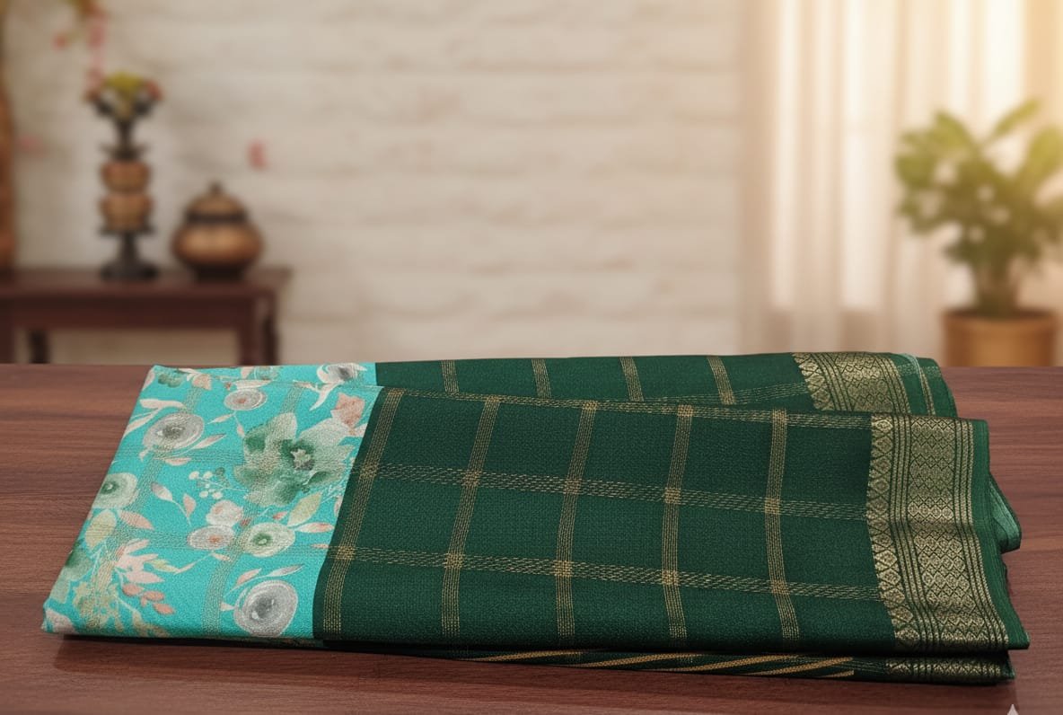 Premium Viscose Silk Saree with Traditional Bandhani Print – Festive Collection - Image 2