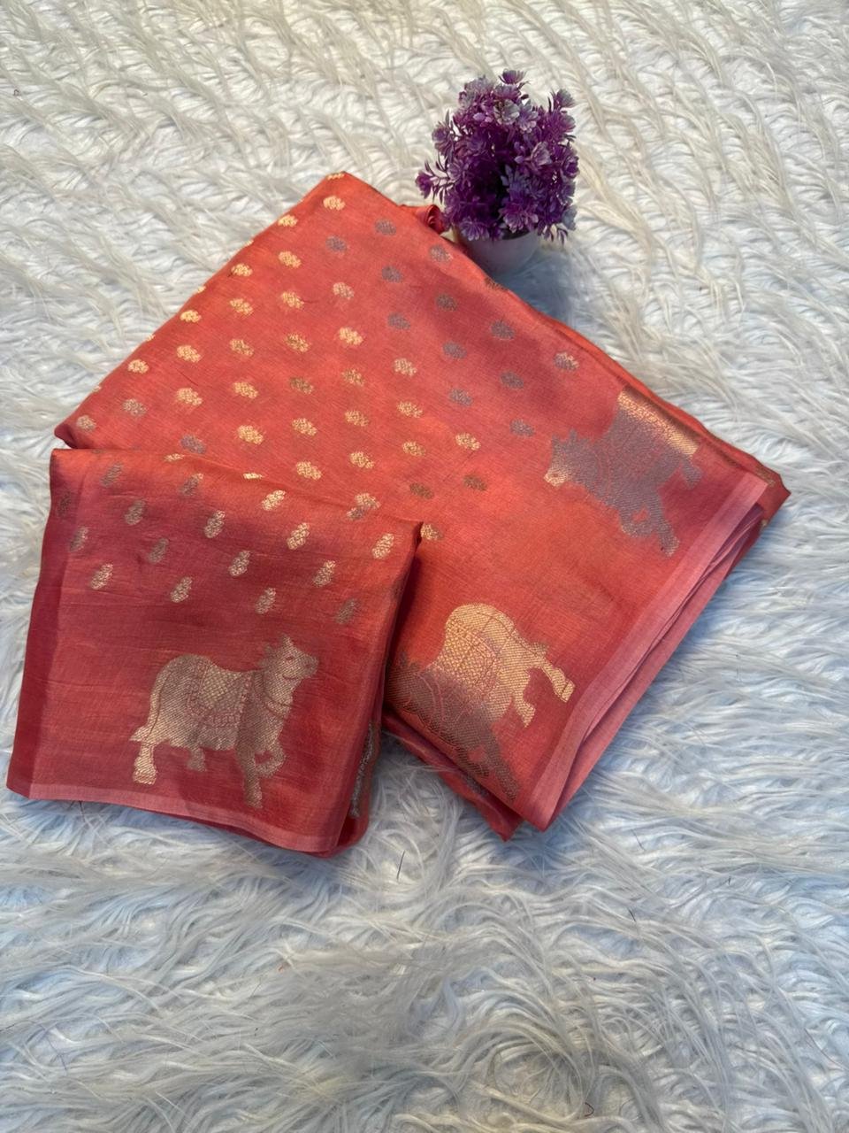 Pure soft dola crepe silk saree