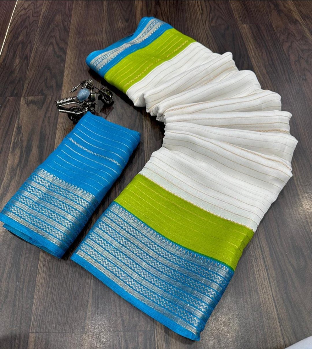 Multicolour silk saree